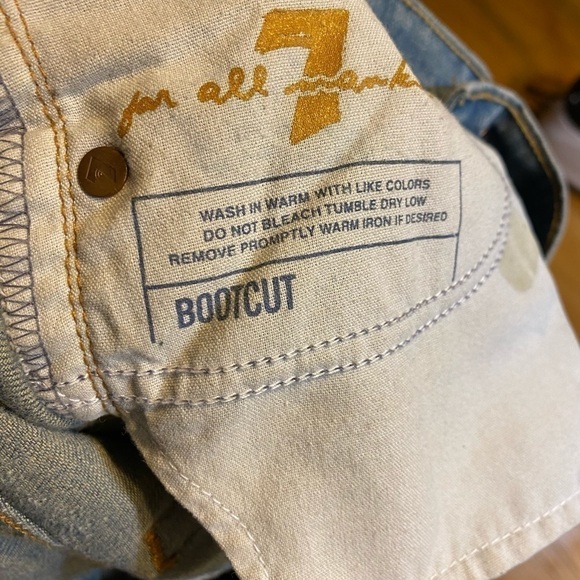 WOMEN’S 7 for mankind bootcut light wash jeans size 27 - Picture 4 of 5